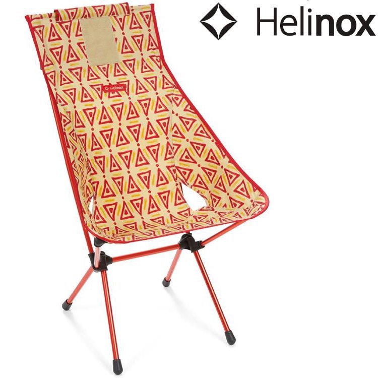 Helinox Sunset Chair 輕量戶外高腳椅/日落椅 11164 三角圖騰-紅 Triangle Red
