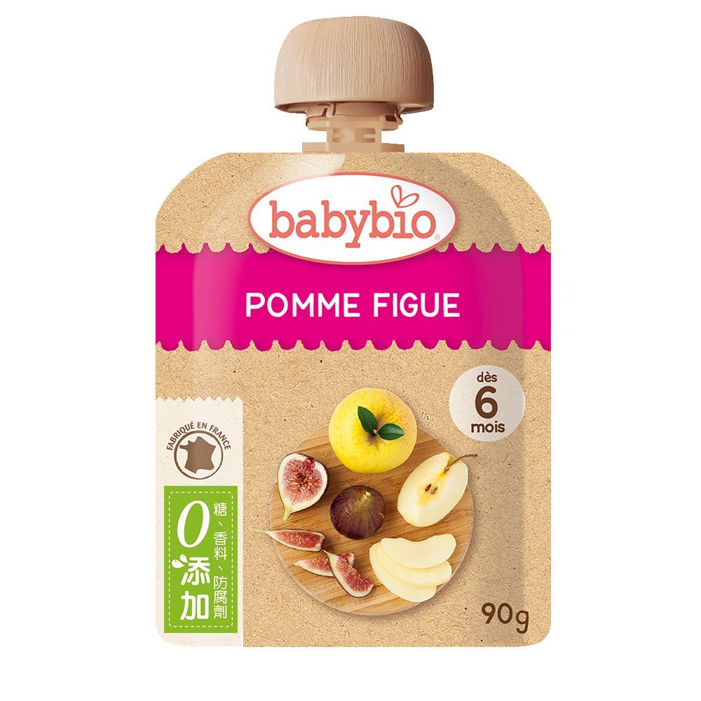 寶寶果泥 寶寶副食品 法國Babybio 生機蘋果無花果纖果泥