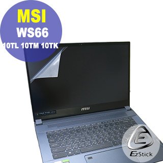 【Ezstick】MSI WS66 10TL 10TM 10 TK 靜電式筆電LCD液晶螢幕貼 (可選鏡面或霧面)