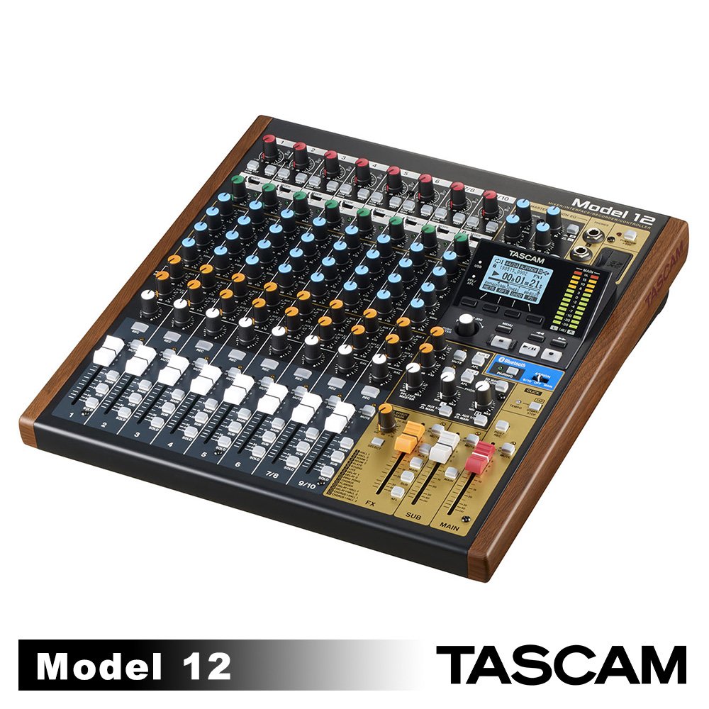 【日本TASCAM】Model12多軌道藍牙混音器USB音頻接口