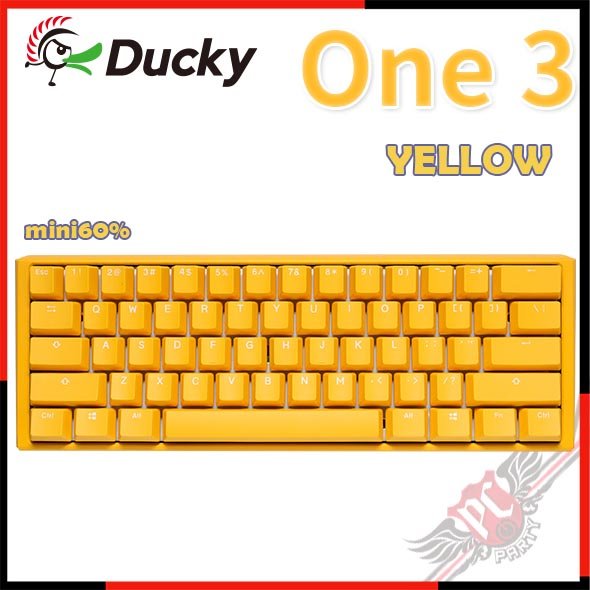 [ PCPARTY ]創傑 Ducky One 3 YELLOW 黃色小鴨 Mini 60% RGB機械式鍵盤 茶軸/青軸/紅軸