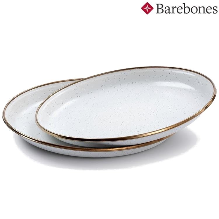 Barebones Enamel Salad Plate Set 琺瑯沙拉盤兩入組-八吋 CKW-392 蛋殼白