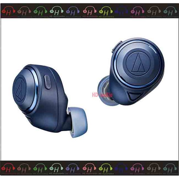 弘達影音多媒體 audio-technica 鐵三角 ATH-CKS50TW 真無線耳機 重低音真無線耳機 藍色