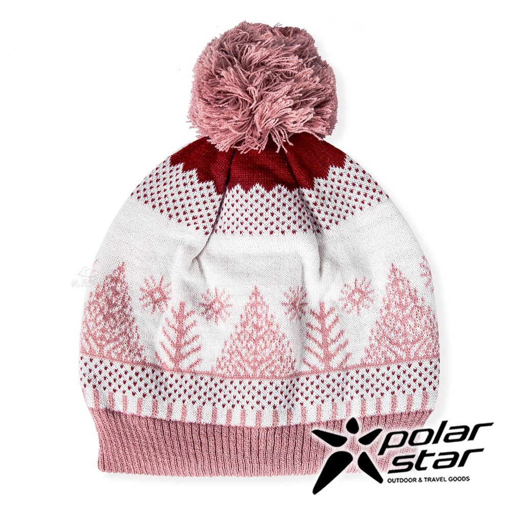 【PolarStar】女花色保暖帽『深粉紅』P21603 毛球帽.針織帽.毛帽.毛線帽.帽子