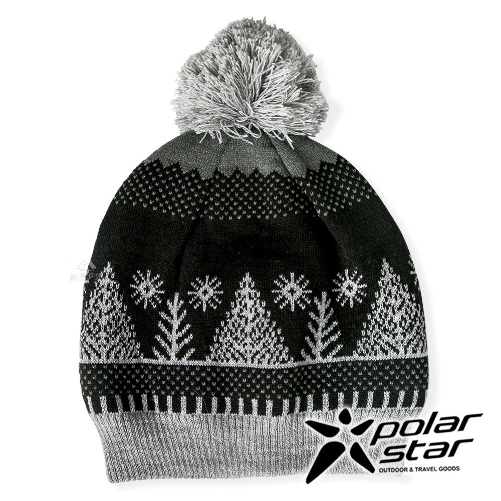 【PolarStar】女花色保暖帽『灰』P21603 毛球帽.針織帽.毛帽.毛線帽.帽子