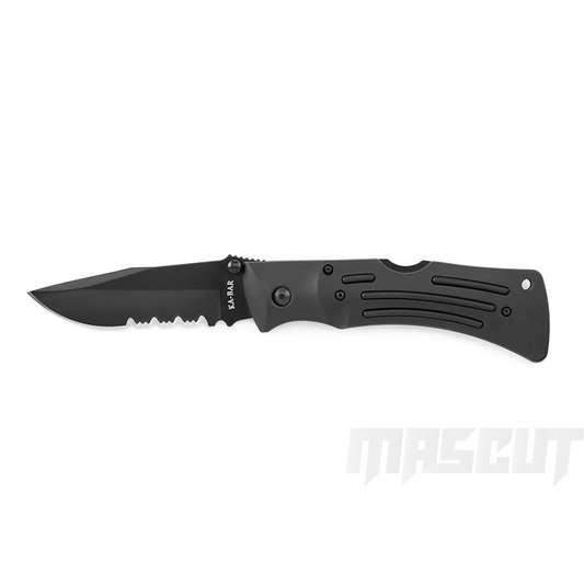 宏均-KA-BAR 黑色-MULE 重型戰術折刀/半齒-折刀 / AK-5031 #3051