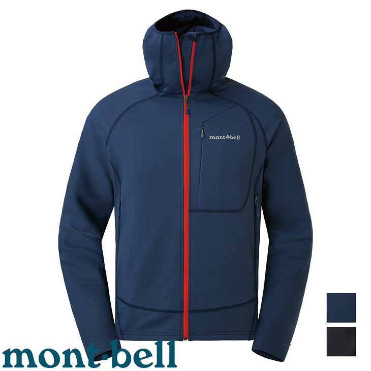 【台灣黑熊】日本 mont-bell 男款 Trail Action Parka 連帽刷毛保暖外套 1106542 深海軍藍/黑