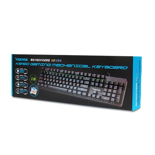 【光南大批發】《免運費》Esense 機械青軸混彩電競鍵盤(EGK8150BK)