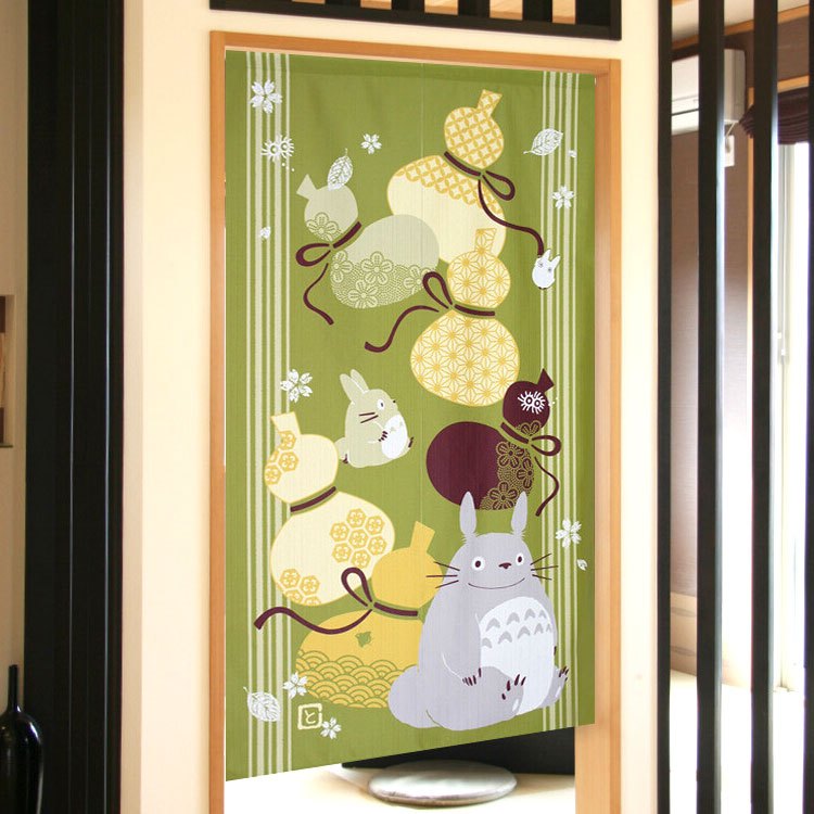 TOTORO 龍貓 招福招財葫蘆 門簾 裝飾 日本製正版 150x85cm