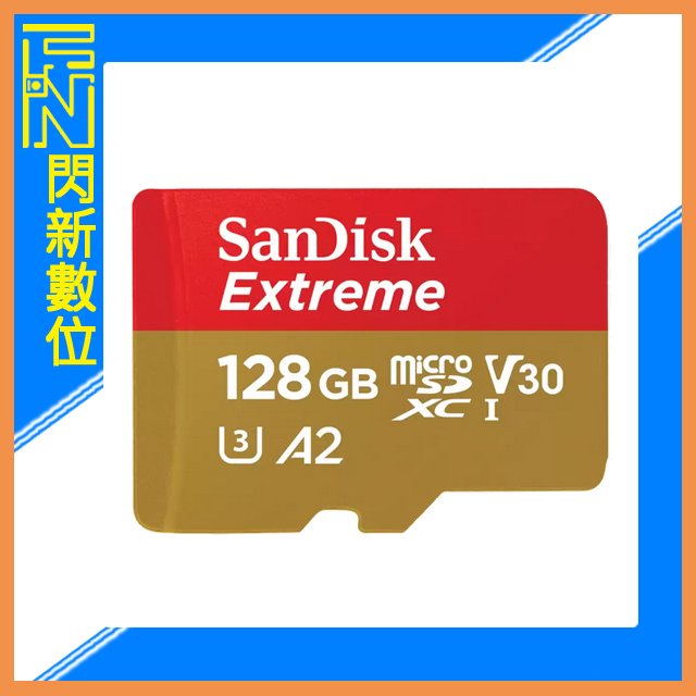 ★閃新★SanDisk Extreme MicroSD 128GB/128G U3 V30 A2 讀取160MB/s 寫入90MB/s 記憶卡