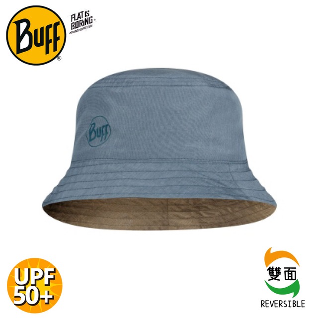 【BUFF 西班牙 可收納雙面漁夫帽《雨後草原》】122592/防晒帽/遮陽帽/中盤帽