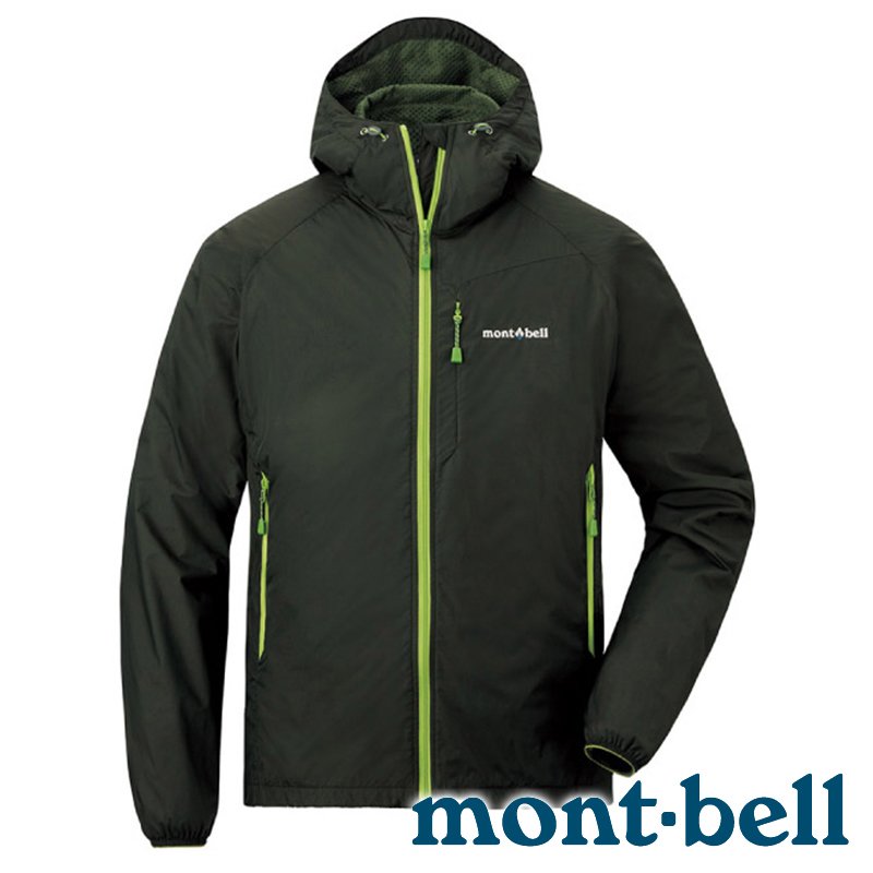 【mont-bell】Light Shell 男 輕量軟殼 連帽外套『深橄綠』1106645 登山 露營 健行 禦寒 防潑水