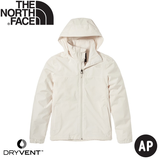 【The North Face 女 DV防水外套 AP《白》】5AZZ/防風外套/連帽外套/衝鋒衣/風雨衣