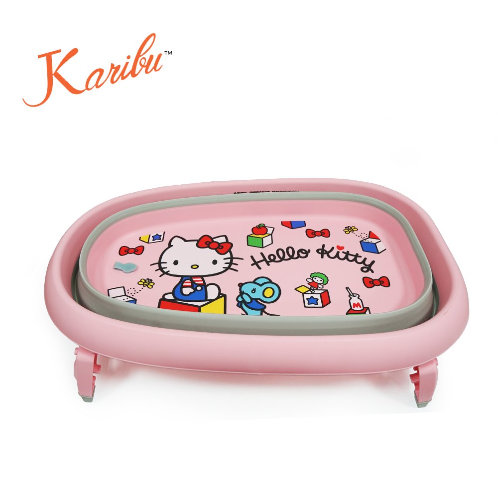 Karibu Hello Kitty 嬰兒摺疊浴盆 - 粉色