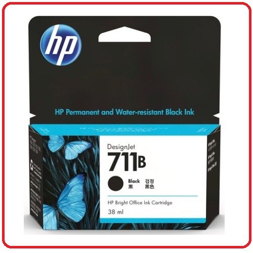 【HP原廠】HP 711B 38-ml 3WX00A 黑色墨水匣 CZ129A 後續替代商品 / 適用印表機: DSJ520