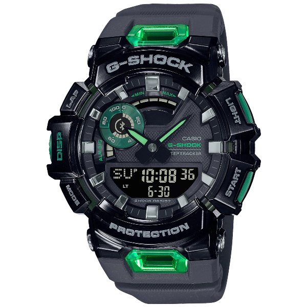 casio 卡西歐 g shock gba 900 sm 1 a 3 藍芽多功能半透明運動腕錶 黑綠 48 9 mm