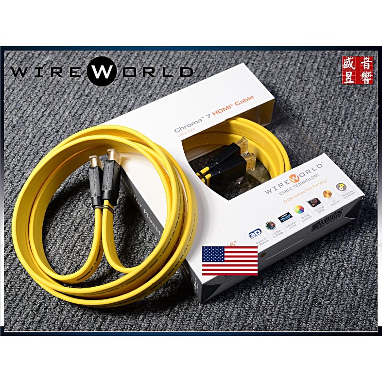 盛昱音響『1米 HDMI線』美國 Wireworld CHROMA 7 HDMI 2.0 版 『公司貨』
