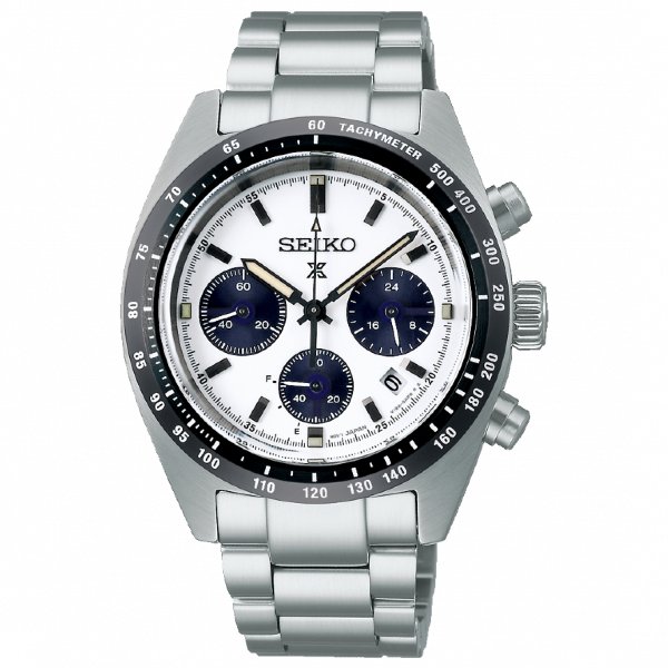 Seiko 精工錶 V192-0AF0S(SSC813P1) Prospex SPEEDTIMER 太陽能計時熊貓款腕錶 / 白面 39mm SK037