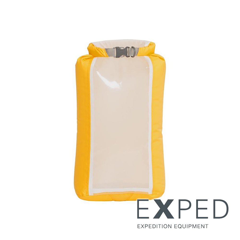 【 瑞士 Exped 】Fold-Drybag CS防水袋-S/5L (有一透明窗口)『黃』99405 收納袋.戶外.泛舟.游泳.旅遊.旅行