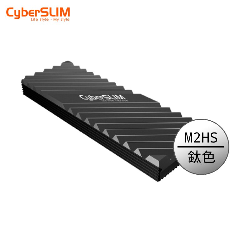 CyberSLIM 大衛肯尼 M2HS M.2 2280 SSD 固態硬碟散熱器 散熱片 黑色
