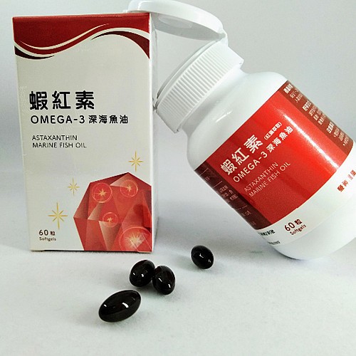 蝦紅素+ OMEGA-3深海魚油軟膠囊 60粒(盒)*12盒