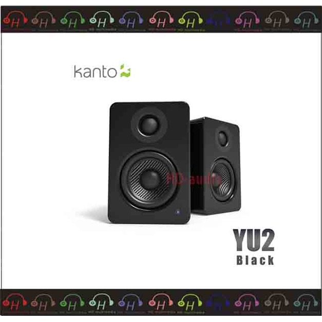 現貨弘達影音多媒體 Kanto 加拿大 YU2 立體聲書架喇叭3.5mm立體聲/USB輸入/內附變壓器可接重低音喇叭黑色