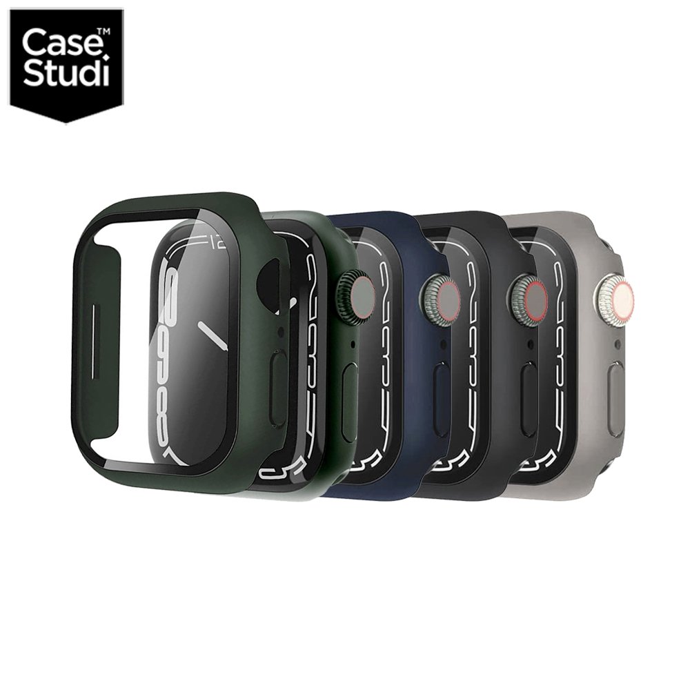 CaseStudi Impact Apple Watch 7 玻璃螢幕保護卡扣式防刮錶殼