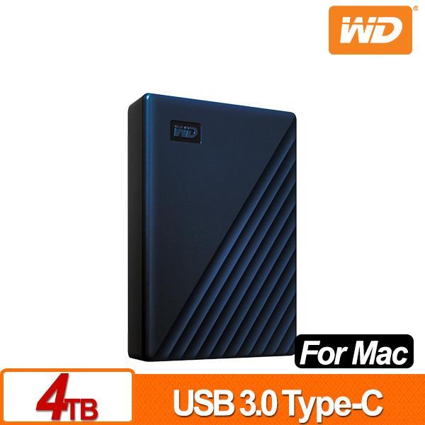 WD My Passport for Mac 4TB 2.5吋USB-C行動硬碟(2019)