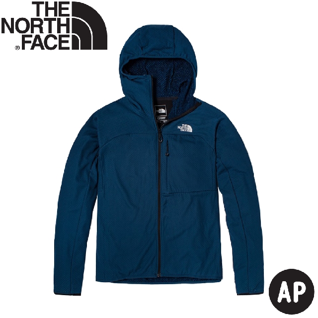 【The North Face 男 刷毛保暖外套 AP《藍》】5ABF/刷毛外套/透氣外套/連帽外套