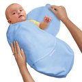 美國Summer Infant SwaddleMe - 純棉 懶人嬰兒包巾/可調式簡易包巾~小號~【粉藍】㊣原廠授權總代理公司貨