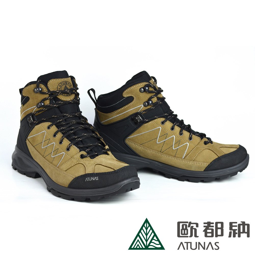 (登山屋)ATUNAS歐都納中筒登山健行鞋/防水鞋(A1GCCC06N卡其灰/防水登山鞋)