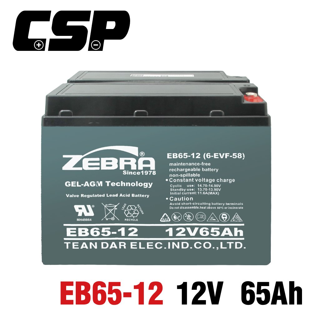【CSP】EB65-12膠體電池12V65Ah 不斷電系統 UPS 四輪代步車 三輪代步車 電動車 電動車行 GS