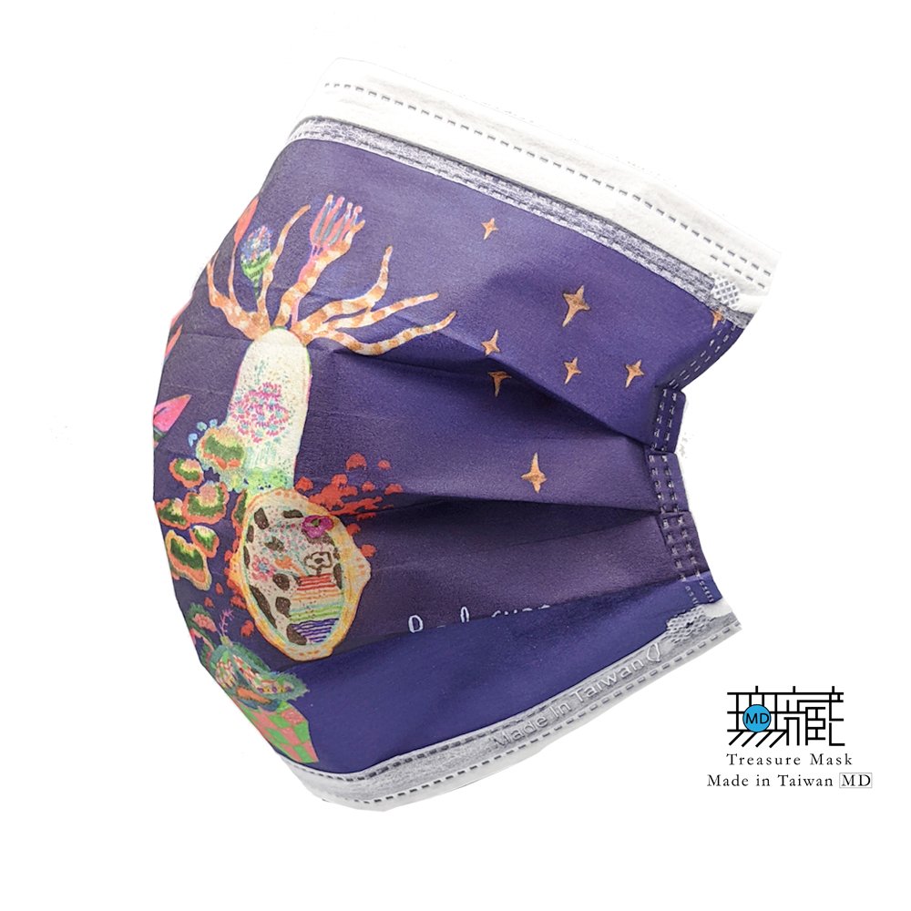 【無藏生醫】新年系列一紫色幻想 三層醫療口罩｜成人款5入裝