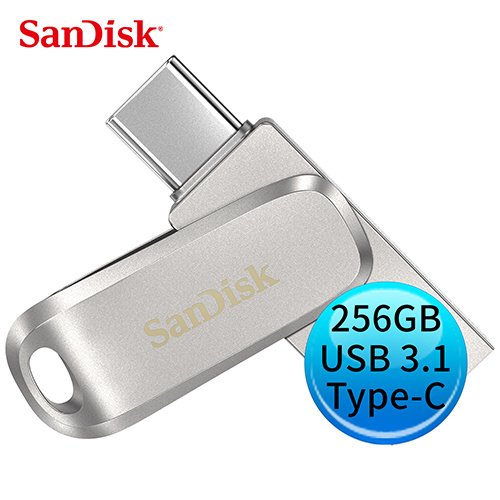 SanDisk SDDDC4 256GB Ultra Luxe USB 3.1 Type-C OTG 雙用隨身碟 銀色
