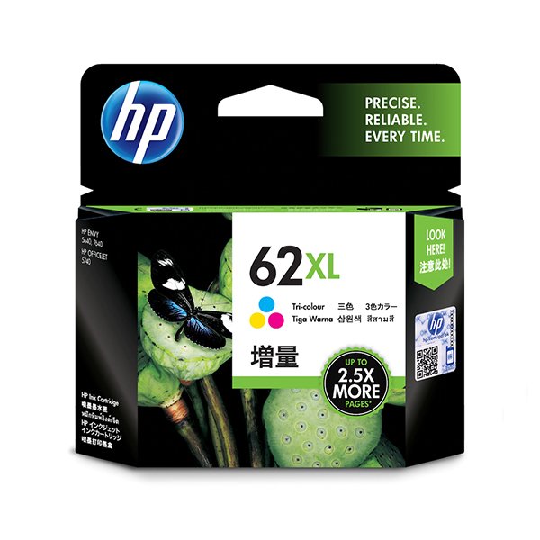 HP 原廠 C2P07AA (62XL) 高印量彩色 墨水匣 適用HP OJ 250/OJ 5740/envy 5540/5640/7640