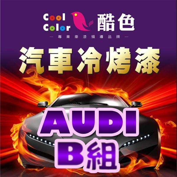 【AUDI-B組】AUDI 汽車冷烤漆 酷色汽車冷烤漆，德國進口塗料，400ML