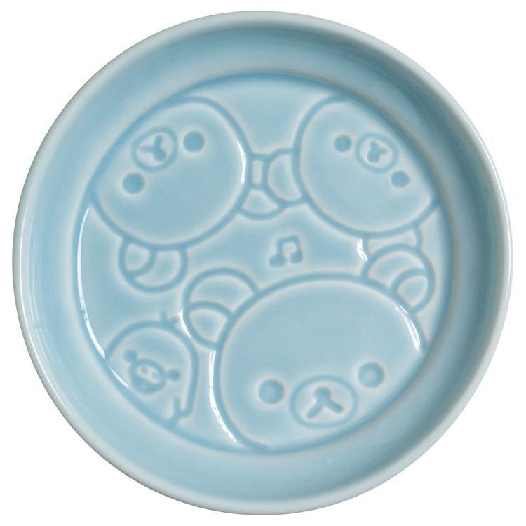 asdfkitty*日本san-x拉拉熊浮雕陶瓷醬油碟/醬料碟/茶包盤/湯匙架-日本正版商品