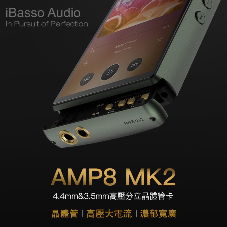 志達電子 iBasso Audio AMP8 MK2 預購 DX240 專用 4.4mm &amp; 3.5mm 高壓分立晶體管卡