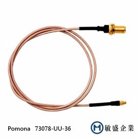 (敏盛企業) Pomona 73078-UU-36 MMCX 公頭至 SMA 母頭悶頭 50Ω電纜