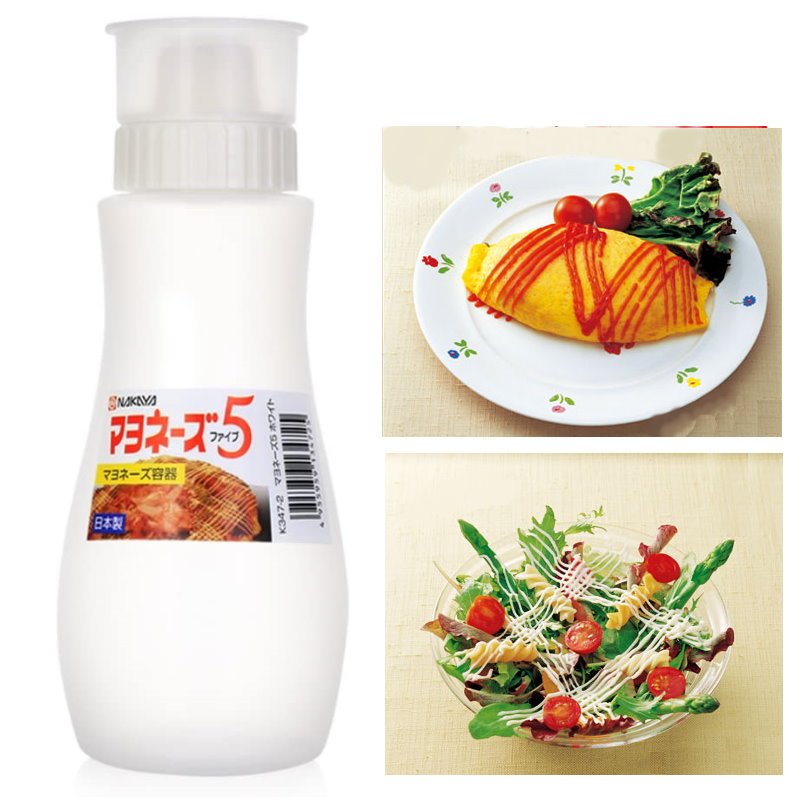 asdfkitty*日本製 NAKAYA五孔醬料罐-380ML-白色-淋大阪燒-鬆餅-章魚燒-巧克力醬-沙拉醬