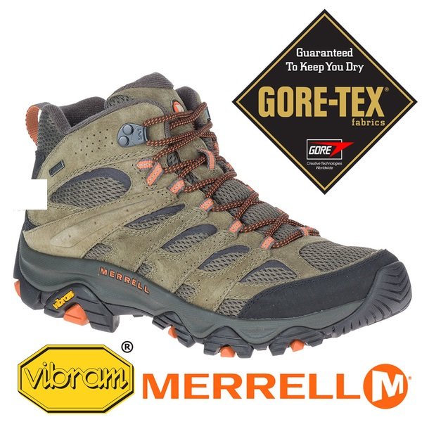 Merrell 美國 MOAB 3 MID GTX® 男中筒登山鞋 橄欖綠 035791