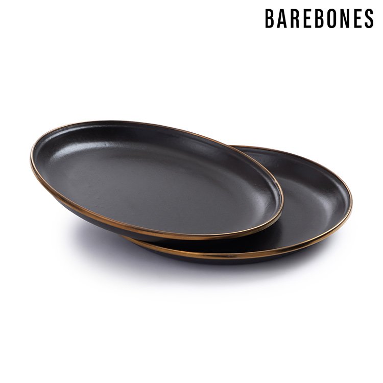 Barebones Enamel Salad Plate Set 琺瑯沙拉盤兩入組-八吋 CKW-342 炭灰