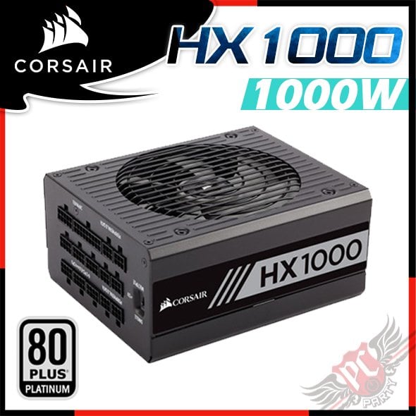 [ PCPARTY ] 海盜船 Corsair HX1000 1000W 電源供應器 白金牌 CP-9020139-TW
