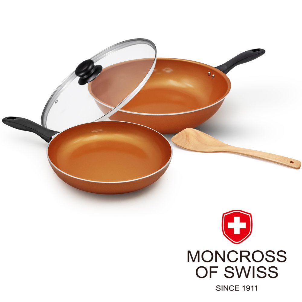 瑞士MONCROSS 銅色陶瓷雙鍋組-IH