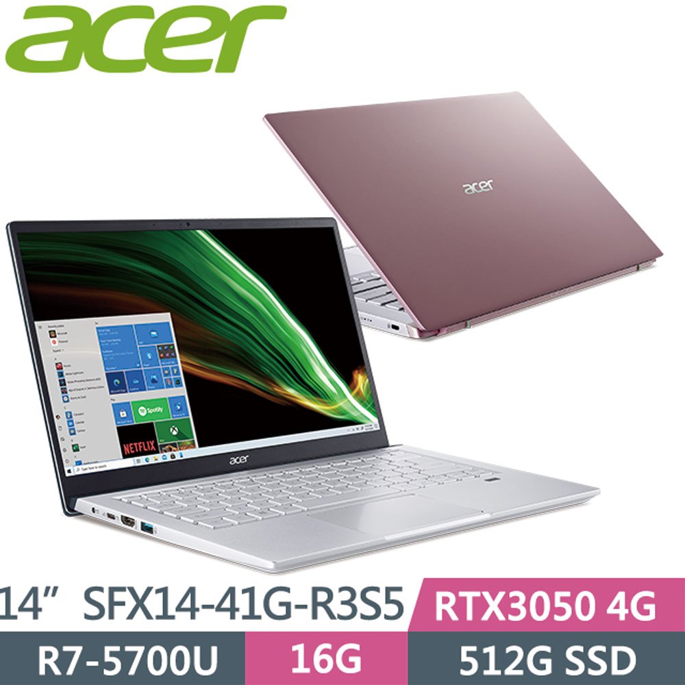 【hd數位3c】Acer SFX14-41G-R3S5〈粉〉R7-5700U/16G/512G/RTX3050-4G/Win11【下標前請先詢問 有無庫存】