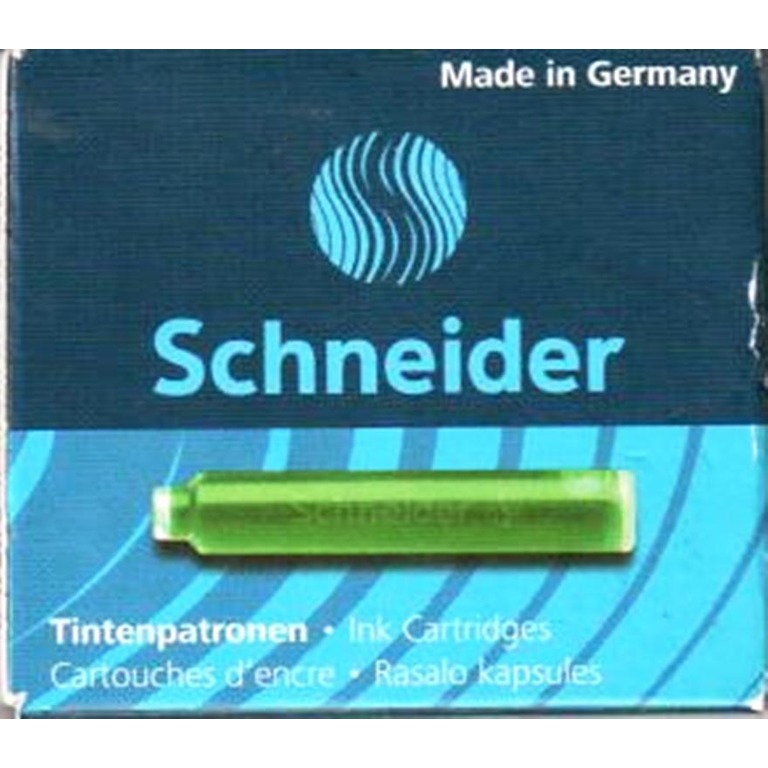 Schneider 6604 鋼筆用卡式墨水管 綠色