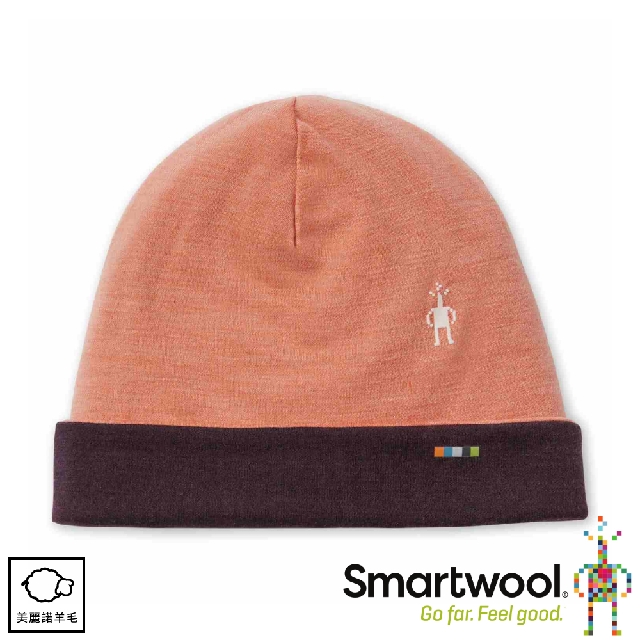【SmartWool 美國 NTS 250 反摺毛帽《珊瑚粉》】SW0SW956/針織帽/毛線帽/羊毛帽/保暖帽