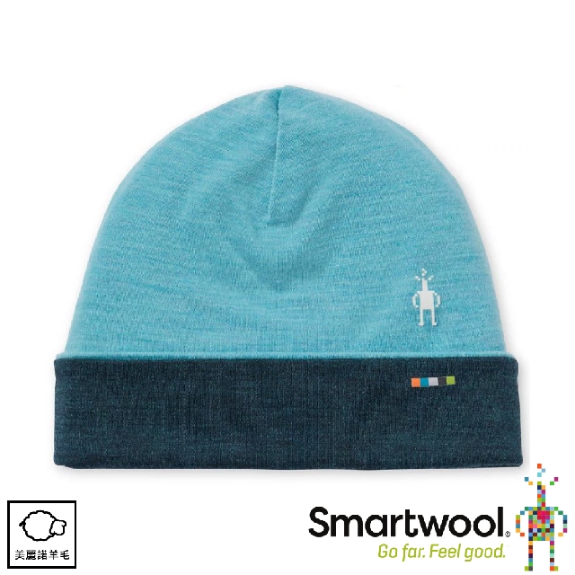 【SmartWool 美國 NTS 250 反摺毛帽《霧幕光藍》】SW0SW956/針織帽/毛線帽/羊毛帽/保暖帽