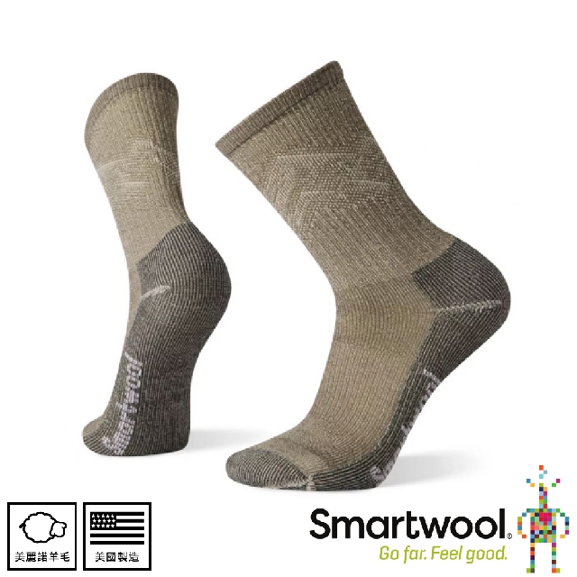 【SmartWool 美國 全輕量減震徒步印花中長襪《棕》】SW001644/羊毛襪/運動襪/戶外襪/機能襪