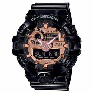 CASIO/ G-SHOCK/ 亮面感玫瑰金搭配雙顯休閒錶/ GA-700MMC-1A